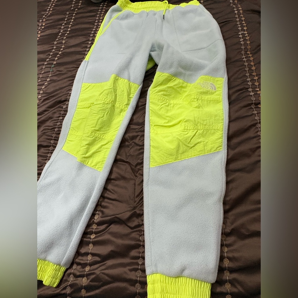 The North Face Neon Green and Light Gray Jacket & Pants Set. - Picture 4 of 16
